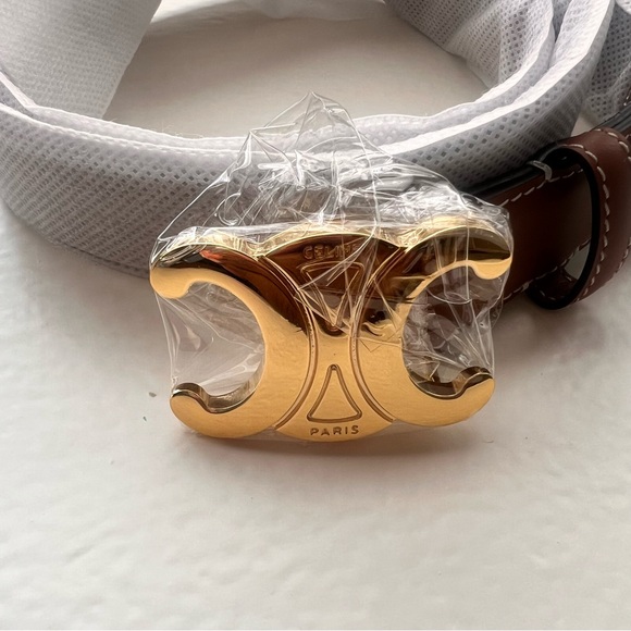 Celine Triomphe Medium Calfskin Leather Belt 85 - Picture 12 of 16